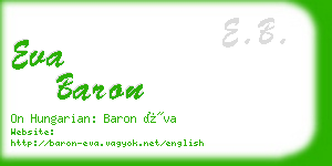 eva baron business card